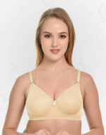 Lushmod Premium Full-Cup Padded Bra with Stretchable Fabric (Desert Sand Dark Color)