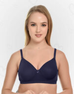 Lushmod Premium Full-Cup Padded Bra with Stretchable Fabric (Navy Blue Color)