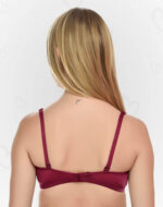 Lushmod Premium Full-Cup Padded Bra with Stretchable Fabric (Maroon Color)