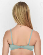 Lushmod Premium Full-Cup Padded Bra with Stretchable Fabric (Ash Gray Color)