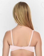 Lushmod Premium Full-Cup Padded Bra with Stretchable Fabric (Baby Pink Color)