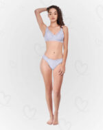 Luxurious Lace & Lycra Lingerie Set – Soft, Stretchable, and Breathable for a Feminine, Sexy, and Comfortable Feel (Grey Color)