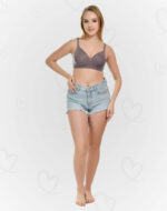 Lushmod Premium Full-Cup Padded Bra with Stretchable Fabric (Sonic Silver Color)