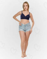 Lushmod Premium Full-Cup Padded Bra with Stretchable Fabric (Navy Blue Color)