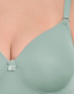 Lushmod Premium Full-Cup Padded Bra with Stretchable Fabric (Ash Gray Color)