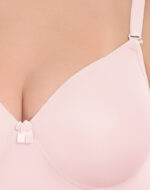 Lushmod Premium Full-Cup Padded Bra with Stretchable Fabric (Baby Pink Color)