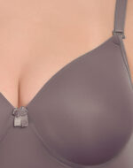 Lushmod Premium Full-Cup Padded Bra with Stretchable Fabric (Sonic Silver Color)