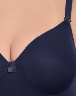 Lushmod Premium Full-Cup Padded Bra with Stretchable Fabric (Navy Blue Color)